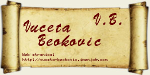 Vuceta Beoković vizit kartica